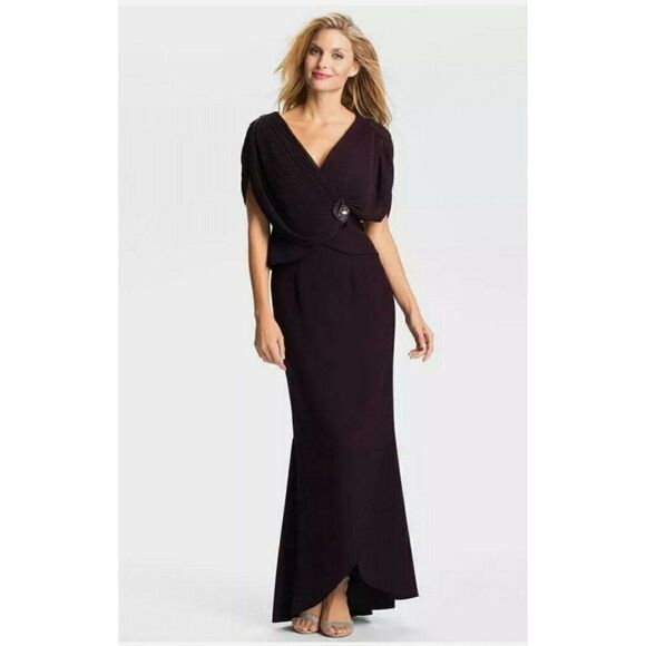 NWT Womens 6 DAYMOR COUTURE 2 Piece SKIRT Set Espresso Brown Embellished Wedding - Picture 1 of 12